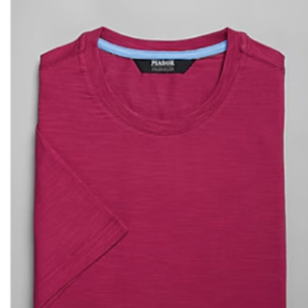 Jos. A. Bank Tailored Fit Crew Neck T-Shirt size.colour:Burgundy